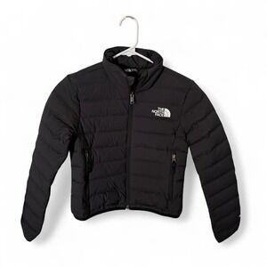 The North Face Girls Jacket Size 10 - Black Puffer Insulated Lightweight Coat